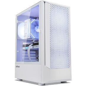 Zalman FIT ATX PC Case, High Airflow, 4 x 120mm ARGB Fans Pre-Installed, Tempered Glass Side Panel, USB 3.0, Compact Mid-Tower Gaming Computer Case, Black