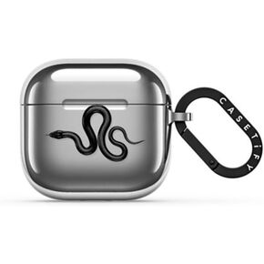 CaseTify Mirror Airpods (4th Gen) مع خاتم الرسوم المتحركة - الكروم - الفضة in Kuwait
