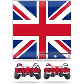 MightySkins Skin Compatible with Sony Playstation 3 PS3 Slim Skins + 2 Controller Skins Sticker British Pride