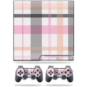 MightySkins Skin Compatible with Sony Playstation 3 PS3 Slim Skins + 2 Controller Skins Sticker Plaid