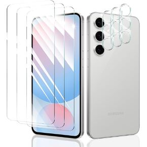 Privacy Screen Protector and Camera Lens Protector for Samsung Galaxy S24 FE, Double Shatterproof Anti-Spy Tempered Glass Film, Private Protection, [Anti-Scratch][9H Hardness], 3-Pack Each