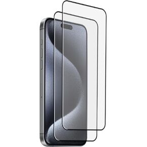 2 Pack for iPhone 15 Pro Max Screen Protector, 6.7 Inch Clear Tempered Glass Film, [9H Hardness] [Military Grade Shatterproof], Case Friendly, Drop-Proof, Scratch Resistant