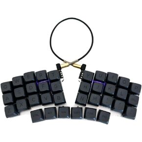 Split Ergonomic Mechanical Keyboard, Powered by QMK, MX Switch Support, 36-Key Layout with RGB Backlight, USB-C Connectivity, Keycaps & Switches Included, Fully Assembled