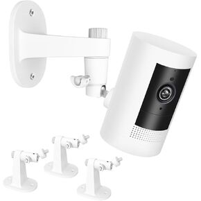 3Pack Wall Mount Compatible with Ring Outdoor Cam (Stick Up Cam) and Ring Outdoor Cam Plus, 360°Adjustable No Drilling Camera Mount, Two Ways Easy Installation for Your Security Camera