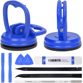 Strebito Cust Cups Heaff-Duty 2 Pits + Spudger PRY TOOL KIT 11 قطعة حزمة أداة فتح أدوات ، Ultimate Toolkit لـ IMAC ، iPhone ، Macbook ، iPad ، التلفزيون ، الهاتف ، الكمبيوتر المحمول ، الكمبيوتر ، الكمبيوتر اللوحي ، مزيل شاشة LCD