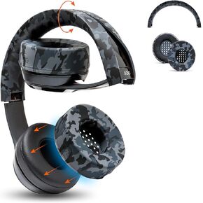 WC SweatZ and BandZ Bundle Pack for Beats Solo Headphones | Sweat Covers and Headband Cover | Black Camo