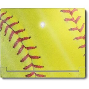 MightySkins Glossy Glitter Skin Compatible with Alienware X16 R1 (2023) Full Wrap Kit - Softball Closeup | Protective, Durable High-Gloss Glitter Finish | Easy to Apply | Made in The USA