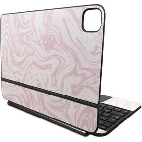 Skin Compatible with Apple Magic Keyboard for iPad Pro 11‑inch (M4) 2024 - Silky Pink - Premium 3M Vinyl Protective Wrap Decal Cover - Easy to Apply | Crafted in The USA by MightySkins