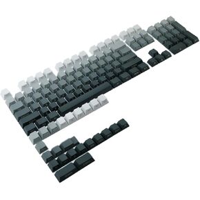 طباعة جانبية 120 مفاتيح PBT Ketcaps Gradient Gray Minimalist Style مجموعة مخصصة ، مفاتيح ملف تعريف الكرز ، لمفاتيح لوحة المفاتيح الميكانيكية Cherry MX