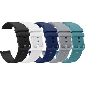 Compatible with Wontrum Smart Watch Bands, Classic Watch Bands 18mm Soft Silicone Bands Bracelet Sports Strap Compatible with Mindrose H80 1.47 inch Watch, Wontrum Y70 Watch