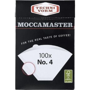 Disposable Coffee Filters, Generic Cup-One 100-Count #4 White Paper Filters for Technivorm Moccamaster