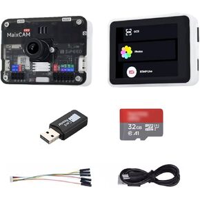 youyeetoo Sipeed MaixCAM Pro AI Development Board, Equipped with a RISC-V 1TOPS NPU and a Vision Camera, enables The Rapid Deployment of AI Vision and Auditory Applications. (SD Card Kit)