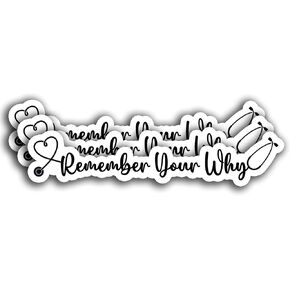 (3PCS) Remember Your Why Sticker, ER Nurse Funny Medical Healthcare Sticker, Nursing School, Future Nurse Sticker Decals for Books Laptops Phone Water Bottles Tumbler Cup Kindle 3x0.8 Inch