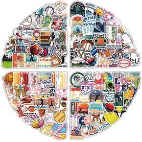 150Pcs Basketball Stickers, Sports Stickers for Water Bottles, Basketball Gifts for Teen Boys, Vinyl Waterproof Stickers for Luggage Car Laptop Skateboard Keyboard