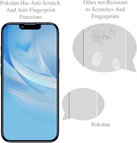Pokolan (واقي شاشة خصوصية 3 حزمة مصمم لـ iPhone 13/iPhone 13 Pro 6.1 بوصة ، زجاج مضاد للتجسس ، مضاد للخدش ، خالية من الفقاعة in Kuwait