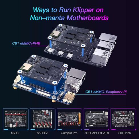 Bigtreetech CB1 V2.2 لوحة التحكم الأساسية لطابعات ثلاثية الأبعاد لتشغيل Klipper ، مثل CM4 متوافق مع Rasp-Berry PI4 ، BTT PI4B ، Manta E3EZ M8P M4P M5P Mainboard ، 1GB DDR3 RAM ، 100M Ethernet ، HDMI ، دعم HDMI in Saudi Arabia