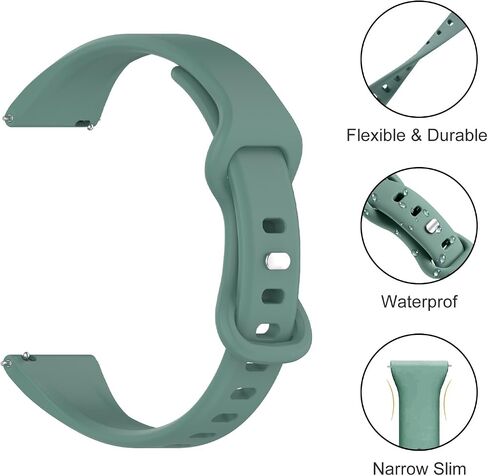 3 حزمة نطاقات سليكون رفيعة سيليكون متوافقة مع Garmin Vivoactive 4S/Venu 2S/Venu 3S/Vivomove 3S/Forerunner 255s/265s ، حزام بديل ناعم رفيع 18 ملم للنساء للنساء الرجال in Kuwait