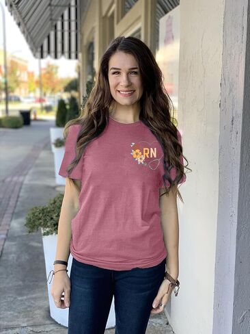 Nurse Shirt Women RN Tshirt: Registered Nurse Shirt Nurse Life T-Shirt Nurse Week Blouse Nursing School Gift Tee Tops in Kuwait