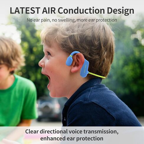 Kids Open Ear Headphones: Bluetooth 5.3 Air Conduction Open Ear Headphones Air Conduction Earbuds with Mic for Boys Girls School/Study/Listen to Music/Watch iPad(Pink) in Saudi Arabia