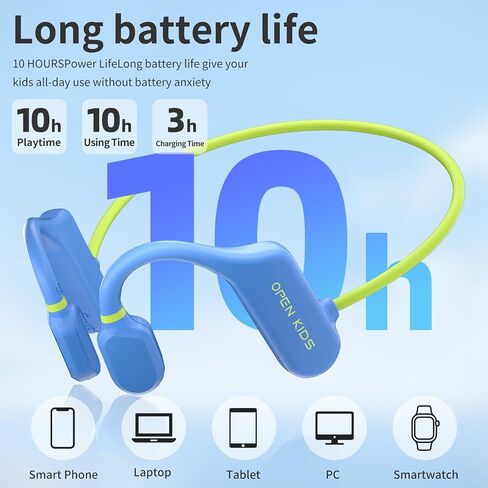 Kids Open Ear Headphones: Bluetooth 5.3 Air Conduction Open Ear Headphones Air Conduction Earbuds with Mic for Boys Girls School/Study/Listen to Music/Watch iPad(Pink) in Saudi Arabia