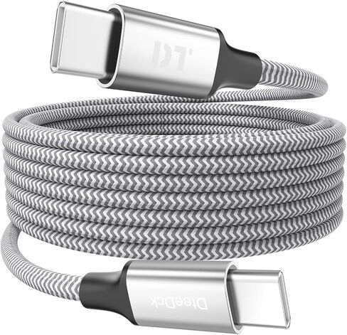 15 قدمًا من كابل USB C إضافي طويل ، 40 واط شحن سريعًا USBC إلى سلك USB-C ، و 480 ميجا بريتنيات في الثانية نقل البيانات من النوع C إلى الذكور لسلسلة iPhone 16/15 ، و Galaxy S24/S23 ، و Google ، و iPad ، و Pixel والمزيد in Kuwait