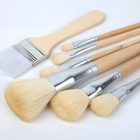 11 Psc Wool Pottery Glaze Brushes, Precision Detailing for Painting, Soft Durable Wool Bristles, Easy to Clean Hake Brushes, Versatile Sizes Ceramic Tools in Saudi Arabia