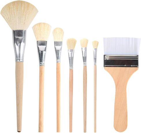 11 Psc Wool Pottery Glaze Brushes, Precision Detailing for Painting, Soft Durable Wool Bristles, Easy to Clean Hake Brushes, Versatile Sizes Ceramic Tools in Saudi Arabia