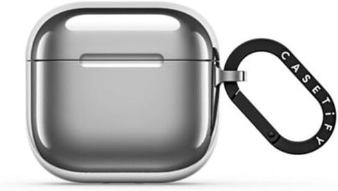 CaseTify Mirror Airpods (4th Gen) مع خاتم الرسوم المتحركة - الكروم - الفضة in Kuwait