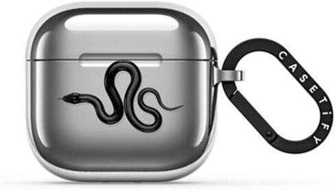 CaseTify Mirror Airpods (4th Gen) مع خاتم الرسوم المتحركة - الكروم - الفضة in Kuwait