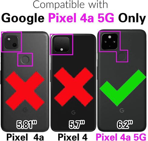 Asuwish Compatible with Google Pixel 4a 5G 6.2 Wallet Case Tempered Glass Screen Protector and Flip Cover Card Holder Stand Cell Phone Cases for Pixel4a5G UW Pixel4a 5G Pixle a4 G5 4a5G Women Men Gray in Saudi Arabia