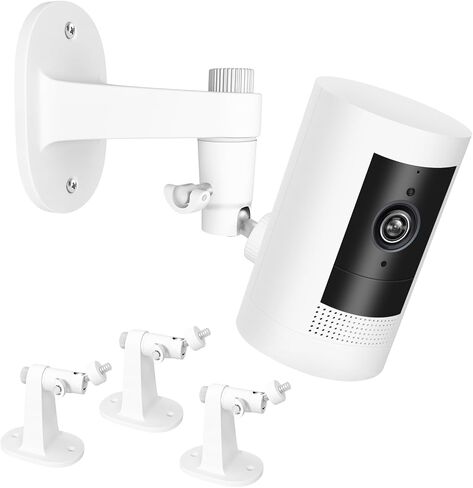 3Pack Wall Mount Compatible with Ring Outdoor Cam (Stick Up Cam) and Ring Outdoor Cam Plus, 360°Adjustable No Drilling Camera Mount, Two Ways Easy Installation for Your Security Camera in Saudi Arabia