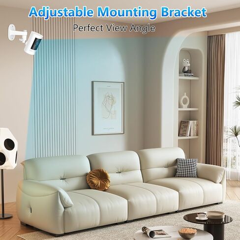 3Pack Wall Mount Compatible with Ring Outdoor Cam (Stick Up Cam) and Ring Outdoor Cam Plus, 360°Adjustable No Drilling Camera Mount, Two Ways Easy Installation for Your Security Camera in Saudi Arabia