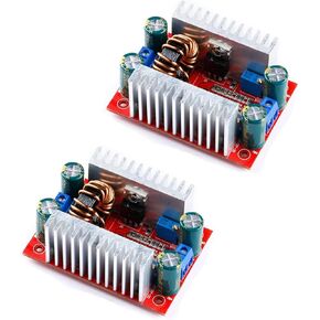 2 Pieces of 400W 15A DC Boost Module, Constant Current Power Module, with Adjustable Transformer Voltage Booster from 8.5-50V to 10-60V, LED Driving Module.