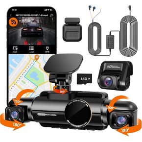 N700 Dash Cam with Type-C Hardwire Kit with 24 Hour Radar Detection Parking Monitoring
