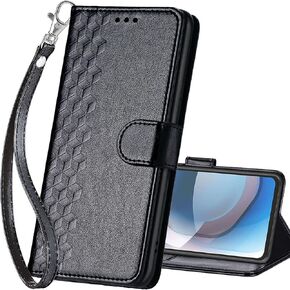 for Motorola One 5G Ace Wallet case, Flip Folio Cover with Stand Feature for Women Men, PU Leather Phone Case Fit for Motorola One 5G Ace/One 5G UW ace [Blue-Flower]