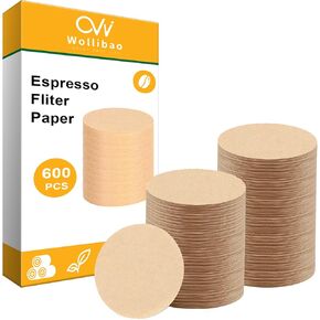 600pcs Espresso Filter Paper for CASABREWS Espresso Machine, Portafilter Filter Disposable Puck Screen for De'Longhi Stilosa Manual 51mm Portafilter Filter Basket, 51mm