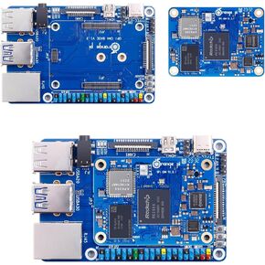 CM4 4G32GB with Base Board RK3566 Quad Core 64 Bit Single Board Computer, 1.8 GHz Frequency Wi-Fi & Bluetooth 5.0 Integrated RKNN NPU AI Accelerator (4G32G+Base Board)
