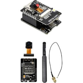 Aideepen ESP32-CAM-MB W- BT Board Micro USB to Serial Port CH-340G with 8DBI High Gain Dual-Band Antenna + 20cm IPEX to RP-SMA Cable