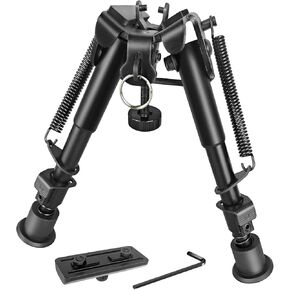 6-9 Inch Lightweight Bipod for Rifles Fitting M-Rail and Sling Swivel Stud, Rifle Bipod with Mlok Adapter