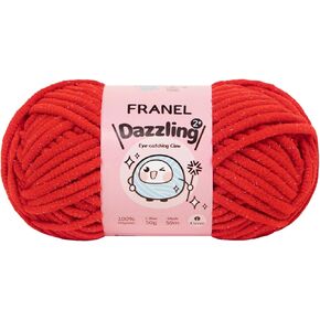 Franel Dazzling Chenille Yarn, Soft Fluffy Blanket Yarn for Crocheting and Knitting, Thick Bulky Home Projects with Sparkling Silver Threads, Perfect for Baby Blankets and Fun Crafts, Black (2, 02)