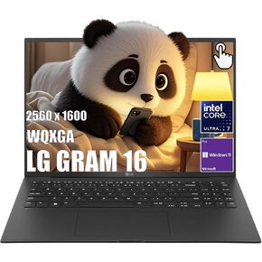 LG Gram 16 Lightweight Laptop, Intel Evo Core Ultra 7 155H (16 Core up to 4.8GHz), IPS WQXGA Touchscreen, Intel ARC Graphics, Windows 11 Pro, Backlit, with 5ave 6-in-1 kit (32GB RAM | 2TB SSD)