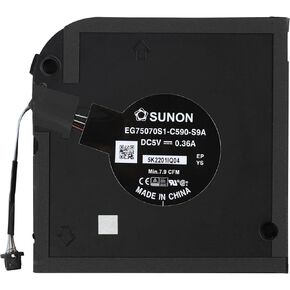 New CPU Cooling Fan Replacement for Dell Latitude 15 5521 Precision 3561 3571 Series Laptop 0K86R6 0VK8HK EG75070S1-C590-S9A FNB0 DFS5K22305283R DC5V 0.36A Fan