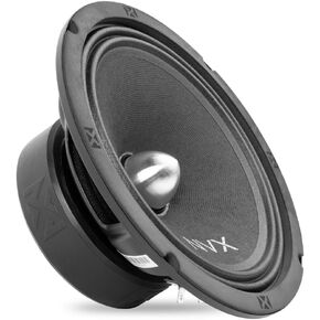 NVX® VPRO8BM 8" Premium Loudspeaker, 500W Max (250W RMS), 4-Ohm, 1.5" Voice Coil, Pro Audio Midrange with Bullet Aluminum Phase Plug, Easy to Install in Cars/Trucks/Doors (1-Speaker)