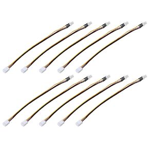 10PCS 3-Pin PC Fan Power Extension Cable Male Plug to Female Socket Connector Wire Cooling Fans for Cooling Down Computer CPU Temperature (20cm / 8 Inches Length)