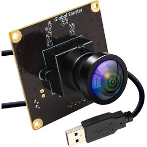 High Speed 1080P Wide Angle Global Shutter USB Camera Module 1200P 90FPS Webcamera for Computer Mini UVC Webcam Board with 2.9mm Lens PC Webcam Golf Swing Camera for Raspberry Pi 3D Printer