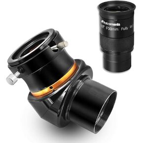 Astromania 2" Ultra-Wide 80 Degree Eyepiece F30mm - Bundle with - 2" 45-Degree Erecting Prism Diagonal