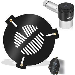 Astromania 12.5mm Illuminated Reticle Plossl Telescope Eyepiece - Bundle with - Bahtinov Mask Focusing Mask for Telescopes FM60mm