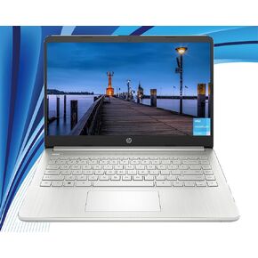 HP AI-Powered Laptop with Microsoft Office and 1TB Cloud Storage Included for 1-Year| 14" HD PC| 16GB RAM| 512GB SSD & 128GB External SSD| Intel 4-Core CPU| Webcam| Copilot Ready| Win11| LE Bundle