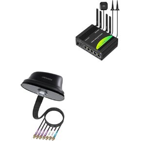 LINOVISION Industrial Teltonika 5G Cellular Router RUTM50 and 5G LTE MIMO Combo 7-in-1 Antenna