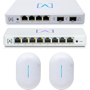 Pro Home Networking Bundle | 6.3 Gbps WiFi | 10 Gbps Ethernet | Real-Time Stats | Seamless Roaming, PoE+, 4096 QAM | IP54 Rated WiFi Access Points | 4x4 MU-MIMO Antennas for Extended Range